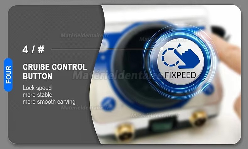 Micromoteur de laboratoire dentaire GONGYU G500 avec pièce à main 50K tr/min et pédale de commande